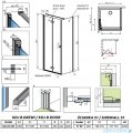 Radaway Fuenta Kdj B kabina 100x80cm lewa chrom połysk szkło przejrzyste 1384083-01-01L/1384051-01-01