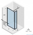 Riho Lucid GD402 kabina prysznicowa Walk In 120x200cm czarna G005035121