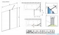 Radaway Nes 8 PND II parawan nawannowy 140cm prawy chrom połysk/przejrzyste 10088140-01-01R