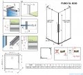 Radaway Furo SL Brushed GunMetal KDD kabina 120x110cm szczotkowany grafit 10305120-92-01L/10305110-92-01R