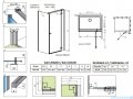 Radaway Essenza Kdj Brushed GunMetal kabina 90x75cm prawa szczotkowany grafit 1385044-92-01R/1384049-01-01