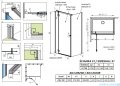 Radaway Essenza 8 Black Kdj kabina 100x120cm lewa czarny mat/szkło przejrzyste 10480612-01-01L/10470337-54-01L/10113120-01-01