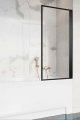 Radaway Nes Black Pnj Frame parawan nawannowy 80cm prawy czarny mat/szkło przejrzyste 10011080-54-56R
