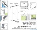 Radaway Torrenta KDJ kabina prysznicowa 100x85 prawa przejrzyste wspornik krzyżowy 133210-01-01R/1330085-01-01