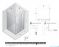 New Trendy Nesta kabina 80x100x200 cm prawa wspornik równoległy przejrzyste K-3629