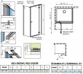 Radaway Essenza New Kdj kabina 100x110cm prawa szkło przejrzyste 385040-01-01R/384053-01-01