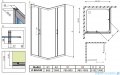 Radaway Premium Plus D Kabina prostokątna 100x80 szkło brązowe + Brodzik Doros D + syfon 30434-01-08N