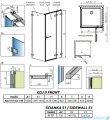 Radaway Arta Kdj II kabina 140x75cm prawa szkło przejrzyste 386457-03-01R+1386046-03-01R+386018-03-01