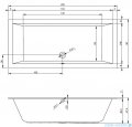 Riho Lugo wanna prostokąta 200x90cm z hydromasażem FLOW lewa B137010005
