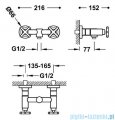 Tres MONTBLANC bateria natryskowa ścienna chrom 28316301