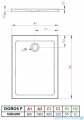 Radaway Doros F Stone brodzik 100x80 kaszmirowy SDRF1080-01-84S