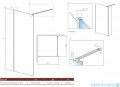 Radaway Modo New Black II kabina Walk-in 95x200 czarny mat/szkło przejrzyste 389095-54-01