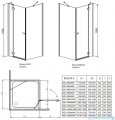 Radaway Kabina prysznicowa Fuenta KDJ 100x100 lewa szkło grafitowe 381051-05L