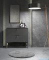 Oristo Siena szafka z umywalką 50x50x46 czarny mat OR45-SD1S-50-8/UME-CE-50-91