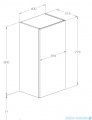Roca Extra Kolumna łazienkowa niska z 1 drzwiami 80x31x40 CZARNY MAT  A857958532