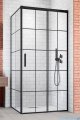 Radaway Idea Black Kdj Factory kabina prysznicowa 160x75 prawa czarny mat/szkło przejrzyste 387046-54-55R/387049-54-55L