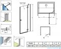 Radaway Essenza Brushed GunMetal Dwj drzwi wnękowe 130cm prawe szczotkowany grafit/szkło przejrzyste 1385017-92-01R