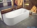 Besco Avita 170x75cm wanna asymetryczna prawa + obudowa + czarny syfon #WAA-170-NP/OAA-170-NS/19977