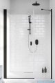 Radaway Nes 8 Black Dws I drzwi wnękowe 130cm lewe czarny mat/szkło przejrzyste 10078110-54-01L/10078113-01-01