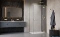 Radaway Essenza Kdj Brushed Gold kabina 100x80cm prawa szczotkowane złoto 1385040-99-01R/1384051-01-01
