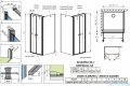 Radaway Eos DWD+S kabina prysznicowa 120x100 przejrzyste 13799494-01/13799452-01