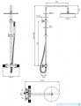Omnires Contour system prysznicowy natynkowy termostatyczny antracyt CT8044AT