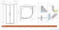 Radaway Idea Black Pdd kabina 90x90cm szkło czarny mat/szkło przejrzyste 387139-01-01/387140-54-01
