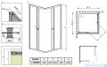 Radaway Classic C Kabina prysznicowa kwadratowa z drzwiami przesuwnymi 90x90 szkło brązowe profile białe 30050-04-08