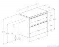 Roca Gap Pro szafka wisząca 79x46x66 NIEBIESKI MAT A857898538