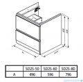 Oristo Brylant szafka podumywalkowa wisząca 79x50x45 biały mat OR36-SD2S-80-1-V3