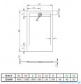 Radaway Teos F brodzik 110x90cm czarny HTF11090-54