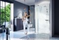 Excellent Vidoq walk-in kabina prysznicowa gięta, ścianka prosta 90cm, ścianka gięta 93cm chrom KAEX.1507.K.0900.0930.CR