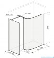 Excellent Vidoq walk-in kabina prysznicowa gięta, ścianka prosta 90cm, ścianka gięta 93cm złoty połysk KAEX.1507.K.0900.0930.GL