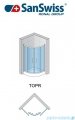 SanSwiss Top-Line TOPR Kabina prysznicowa półokrągła 80cm profil srebrny TOPR500800107 