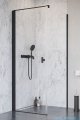 Radaway Nes 8 Black Kdj I kabina 80x90cm lewa czarny mat/szkło przejrzyste 10072080-54-01L/10089090-01-01