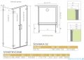 Radaway Arta Dwd+s kabina 80x70cm prawa szkło przejrzyste 386180-03-01R/386055-03-01L/386109-03-01