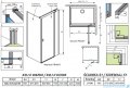 Radaway Nes 8 Black Kdj II kabina 90x90cm prawa czarny mat/szkło przejrzyste 10086090-54-01R/10089090-01-01