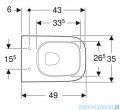 Geberit Selnova Smyle Square Miska wisząca, Rimfree Keratect 500379018