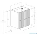 Roca Reef szafka 59x45x63 CZARNY MAT A857954532