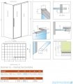 Radaway Idea 8 QL XL Kdj kabina 100x90cm prawa szkło przejrzyste 10560517-01-01R/10570472-01-01/10580090-01-01L