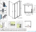 Radaway KDJ-B kabina prysznicowa Eos 80x80 prawa szkło intimato 37413-01-12NR