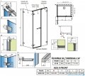 Radaway Arta Kds II kabina 90x80cm prawa szkło przejrzyste 386521-03-01L+1386101-03-01+386110-03-01