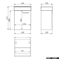 Elita Tiny Set szafka z umywalką komplet 45x61x30cm Canela Oak 168302