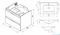 Excellent Tuto 2.0 szafka wisząca z umywalką PIK 60x50x46,5 cm front gładki niski czarny MLEX.2172.K.60.0165.BKBK