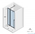 Riho Lucid GD104 drzwi prysznicowe 110x200cm czarne G005004121