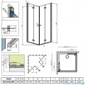 Radaway Fuenta New Kdd-B kabina 80x80cm szkło przejrzyste 384070-01-01L/384070-01-01R