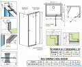Radaway Torrenta KDJ kabina prysznicowa 80x70 prawa przejrzyste wspornik krzyżowy 133280-01-01R/1330070-01-01