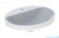 Geberit VariForm Umywalka owalna z półką z otworem na baterię, bez przelewu 55x45cm szkliwiony spód KeraTect 500.723.00.2