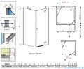 Radaway Torrenta Kdj Kabina prysznicowa 100x100 prawa szkło grafitowe 32444-01-05NR