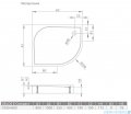 Radaway Delos E Compact Brodzik półokrągły 100x80cm lewy SDE1080-05L